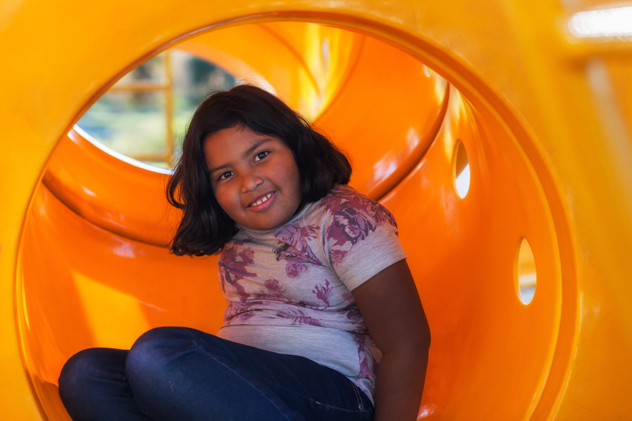 Young girl in a playground