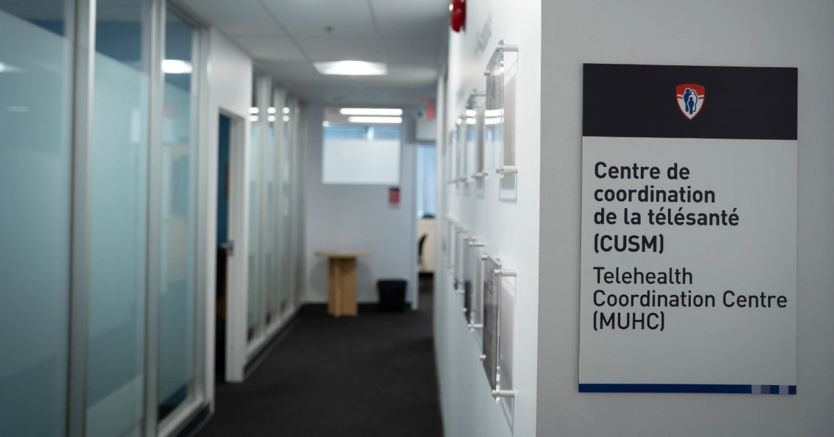 Bureaux du Centre de coordination de la télésanté du CUSM.