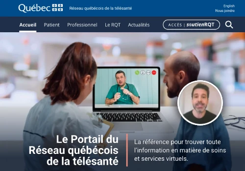 Image tirée de la vidéo Naviguer sur le site telesantequebec.ca.